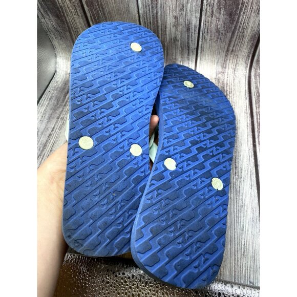 Vineyard Vines Light Blue Whale Flip Flop Sandals Women Size 10 - Picture 6 of 6